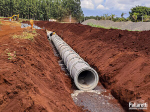 Projeto de galeria pluvial e esgoto com engenharia e precisão pela Pallaretti Topografia em Ribeirão Preto.