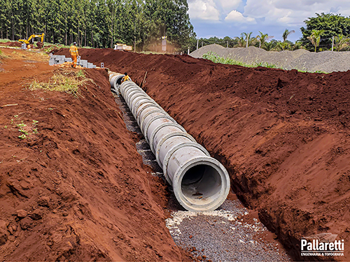 Projeto de galeria pluvial e esgoto com engenharia e precisão pela Pallaretti Topografia em Ribeirão Preto.